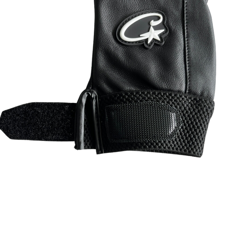 Luva Corteiz Genuine Cowhide Black Leather